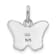 Rhodium Over Sterling Silver Multi-color Enameled Butterfly Children's Pendant