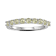 Round Peridot Sterling Silver Anniversary Style Stackable Band Ring, 0.90ctw
