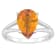 12x8mm Pear Shape Citrine Rhodium Over Sterling Silver Ring