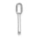 14K White Gold Diamond Letter A Initial Pendant