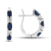2.05ctw Sapphire and Diamond Hoop Earrings in 14k White Gold