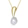 Freshwater Pearl Teardrop Pendant Necklace In 14K Gold Over Sterling Silver