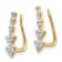 14K Yellow Gold Lab Grown Diamond Ear Climber Earrings