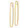 14k Yellow Gold 2 9/16" Polished Rectangle Hoop Earrings