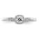 Rhodium Over 14K Gold Petite Rope Edge Round Diamond Ring 0.24ctw