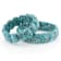 Large Turquoise Stretch Bracelet Set Of 2 In Sterling Silver