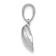 Rhodium Over 14k White Gold Textured Small Clam Shell Pendant