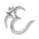 Rhodium Over 14k White Gold Diamond Om Symbol Chain Slide Pendant