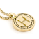 Cardano Initial H Pendant Necklace In 18K Gold Over Bronze