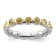 Sterling Silver Stackable Expressions Yellow Crystal Ring