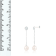 7-7½mm White Cultured Freshwater Pearl and Cubic Zirconia Rhodium Over
Sterling Silver Earrings