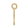 14k Yellow Gold Diamond-Cut and Brushed Sweet 16 Pendant