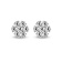 1.00ctw Lab Grown Diamond Cluster Earrings in 14k White Gold