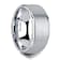 OPTIMUS Raised Center with Brush Finish Tungsten Ring 12mm