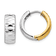 14k Yellow Gold and 14k White Gold Textured 3/8" Hoop Earrings