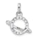 Rhodium Over Sterling Silver Multi-color Crystal Planet Children's Pendant