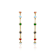 Enamel C-Hoop Earrings In 14K Gold Over Sterling Silver