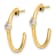 14K Yellow Gold Lab Grown Diamond SI1/SI2, G H I, Hoop Earrings