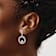 Rhodium Over Sterling Silver Cubic Zirconia Fancy Circle Dangle Earrings