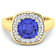 2.47ctw Violet Tanzanite and Diamond 14K Yellow Gold Halo Ring