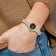 Ladies Charles Hubert Two-tone Stainless Steel Black Dial Watch