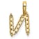 14K Yellow Gold Lab Grown Diamond Letter N Initial Pendant