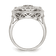 Rhodium Over Sterling Silver with 14K Accent Diamond Vintage Ring