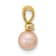 14k Yellow Gold 4-5mm Pink Near Round Freshwater Cultured Pearl and
Cubic Zirconia Pendant