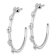 Rhodium Over 14K White Gold Lab Grown Diamond SI1/SI2, G H I, Hoop Earrings