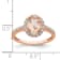 14K Rose Gold Morganite Diamond Halo Engagement Ring