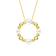 Circular Freshwater Pearl Pendant Necklace In 14K Gold Over Sterling Silver