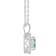 7mm Round Labradorite 1/8 ctw Diamond Rhodium Over Sterling Silver Halo
Pendant with Chain