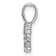 Rhodium Over 14K White Gold Lab Grown Diamond Letter C Initial Pendant