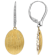 Two-Tone Dangle Earrings In 18K Gold Over Sterling Silver