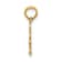 14k Yellow Gold Textured Number 1 Princess Charm