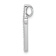 Rhodium Over 14k White Gold Diamond Cross Chain Slide Pendant