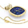 Lapis Lazuli Square Cushion Pendant Necklace In 18K Gold Over Sterling Silver