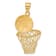 14k Yellow Gold Satin, Textured and Diamond-Cut Basketball and Net Pendant
