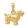 14K Yellow Gold Cocker Spaniel Dog Pendant