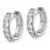 Rhodium Over 14K White Gold Lab Grown Diamond SI1/SI2, G H I, Hinged
Hoop Earrings