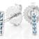 Blue Lab-Grown Diamond Stud Earrings In Sterling Silver