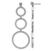Rhodium Over Sterling Silver Polished Cubic Zirconia Triple Circle Post
Dangle Earrings