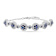 Lab Created Blue Sapphire and White Sapphire Halo Rhodium Over Sterling
Silver Sapphire Bracelet