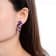 Amethyst Rhodium Over Sterling Silver Dangle Earrings