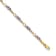 14k Yellow Gold and Rhodium Over 14k Yellow Gold Open-Link Diamond and
Tanzanite Bracelet