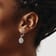 Sterling Silver Rhodium-plated with 14K Accent Diamond Vintage Earrings