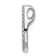 Rhodium Over 14k White Gold Diamond Horseshoe Chain Slide Pendant