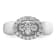Rhodium Over 14K White Gold Lab Grown Diamond VS/SI GH, Cluster Ring 0.497ctw