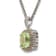 Sterling Silver Antiqued with 14K Accent Green Quartz Necklace