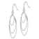 Sterling Silver Polished Triple Marquise Shape Dangle Earrings